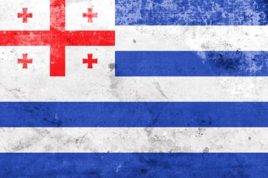 Vintage ve eski bir görünüm ile Acara, Gürcistan, bayrak