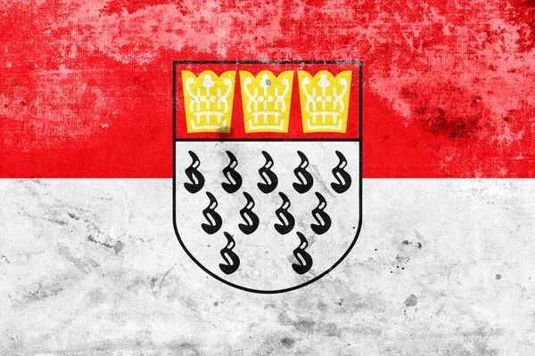 Σημαία της Κολωνίας, Γερμανία, με μια ματιά της εκλεκτής ποιότητας και παλιά — Φωτογραφία Αρχείου