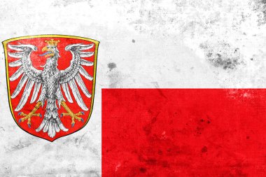 Frankfurt am Main, Almanya, bayrağı vintage ve eski bir görünüm ile