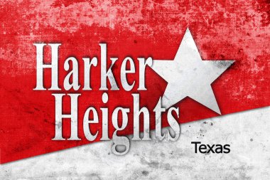 Harker Heights, Texas, ABD, bayrağı vintage ve eski bir görünüm ile