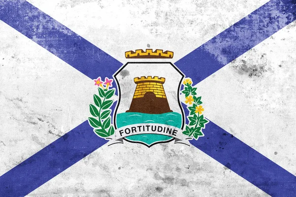 Bandera de Fortaleza, Ceara, Brasil, con un aspecto vintage y antiguo — Foto de Stock