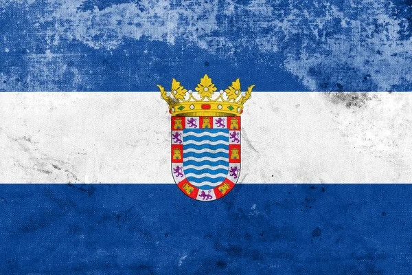 Flagga Jerez, Andalusien, Spanien, med en vintage och gamla utseende — Stockfoto