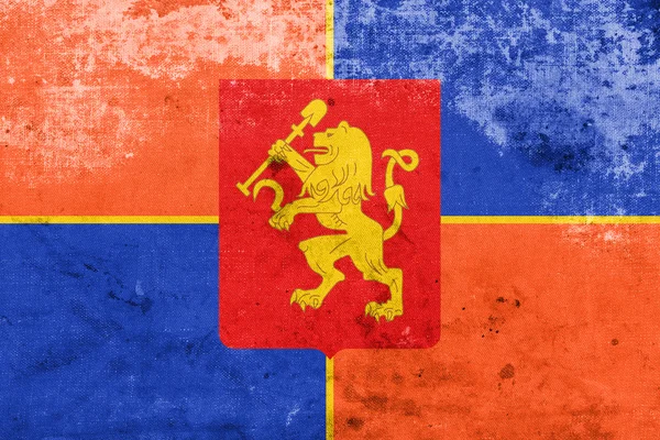 Flagge von Krasnojarsk, Russland, mit einem Vintage-Look — Stockfoto