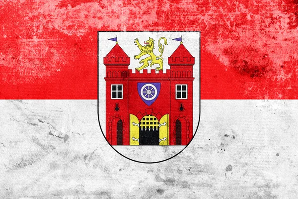 Vlag van Liberec, Tsjechië, met een vintage en oude look — Stockfoto