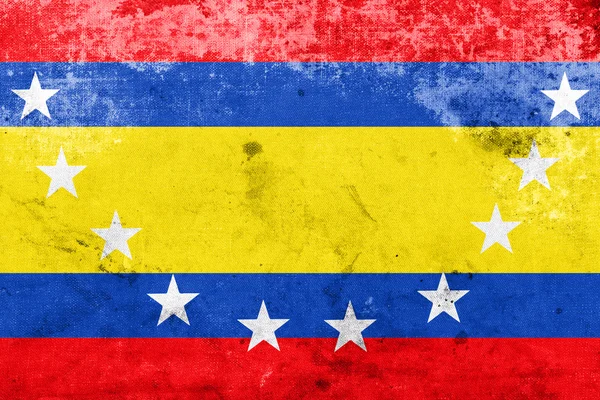 Vlag van de provincie Loja, Ecuador, met een vintage en oude look — Stockfoto