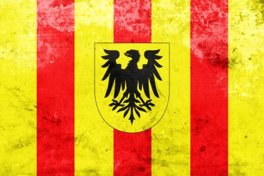 Mechlin (Mechelen), Belçika, bayrağı bir vintage ve eski bakmak ile