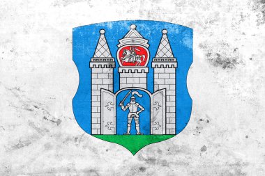 Mogilev, Beyaz Rusya, bayrağı vintage ve eski bir görünüm ile