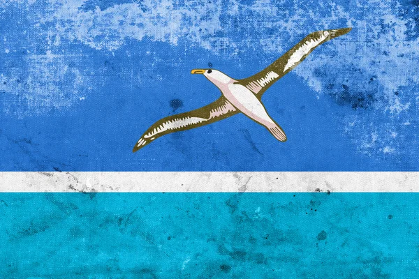 Bandiera dell'atollo di Midway (non ufficiale), dal look vintage e antico — Foto Stock