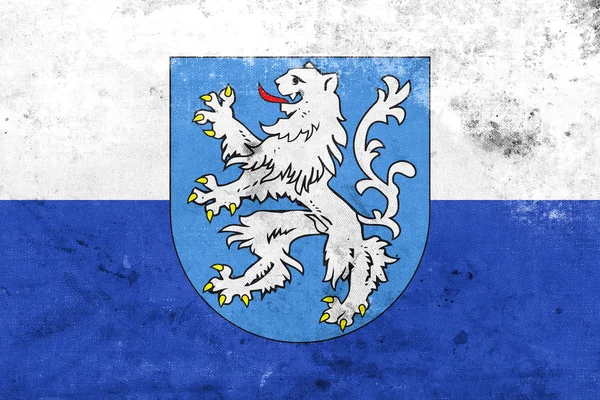 Fahne von Mlada Boleslav mit Wappen, Tschechien — Stockfoto
