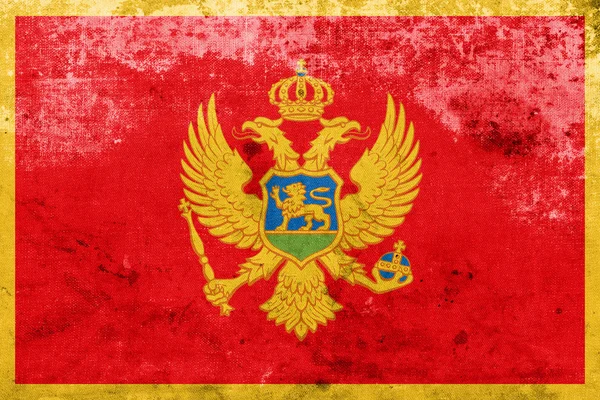 Bandera de Montenegro, con un aspecto vintage y antiguo —  Fotos de Stock