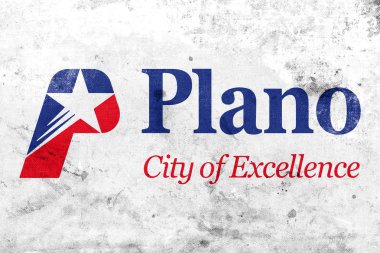 Plano, Texas, ABD, bayrağı vintage ve eski bir görünüm ile