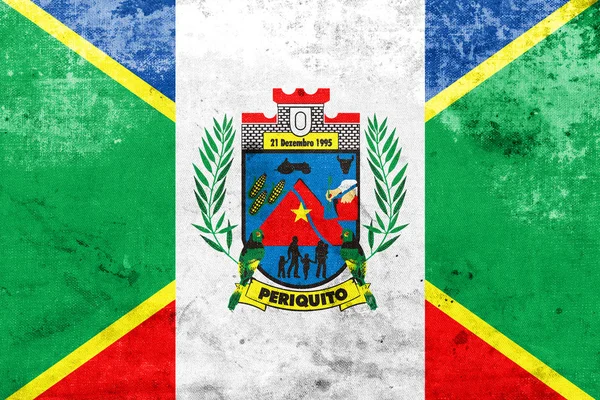 Vlajka Periquito, Brazílie, staré a vintage vzhled — Stock fotografie