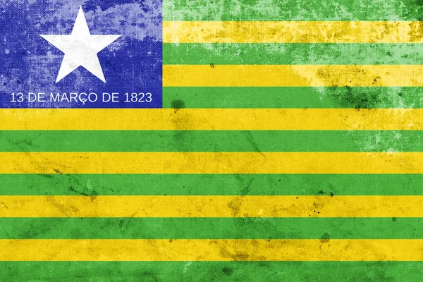 Flaga stanu Piaui, Brazylia, wygląd vintage i stary — Zdjęcie stockowe