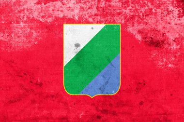 Vintage ve eski bir görünüm ile Abruzzo, İtalya ' nın bayrağı