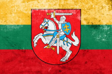 Litvanya bayrağı arması, bir vintage ile ve eski ile bak