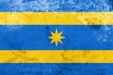 Zlin, Çek Cumhuriyeti, bayrağı bir vintage ve eski bakmak ile