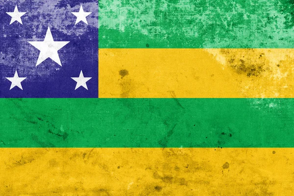 Flag of Sergipe State, Brazil, with a vintage and old look — Stock Photo, Image