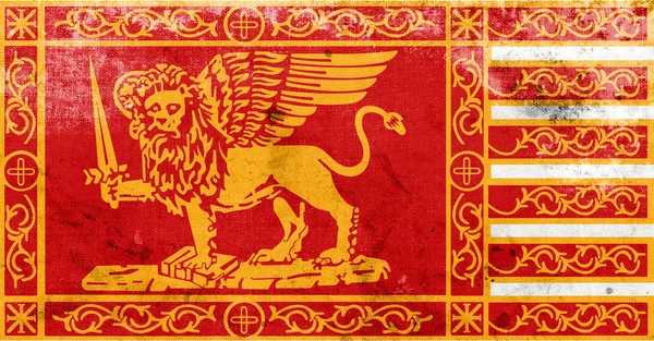 Flaga z Wenecji, z rocznika i stary wygląd — Zdjęcie stockowe