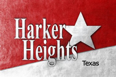 Harker Heights, Texas, ABD, bayrağı deri dokusu üzerinde boyalı
