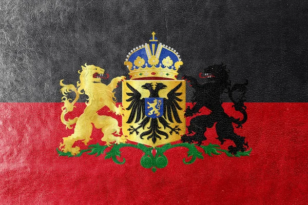Flaga z herbem, Holandia Nijmegen — Zdjęcie stockowe