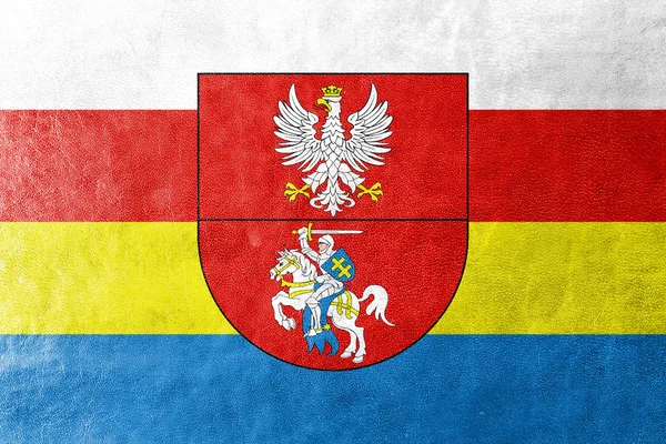 拉谢省与徽章，波兰的旗帜 — 图库照片