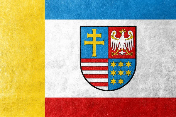 Flagga swietokrzyskie vojvodskap, Polen — Stockfoto