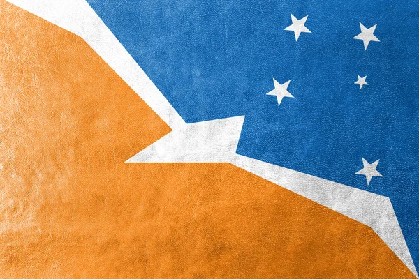 Vlag van Tierra del Fuego provincie, Argentinië — Stockfoto