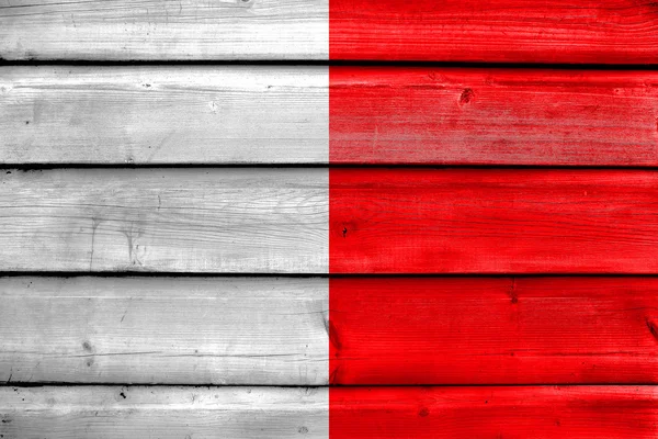 Bandera de Bari, Italia, pintada sobre fondo de madera vieja — Foto de Stock