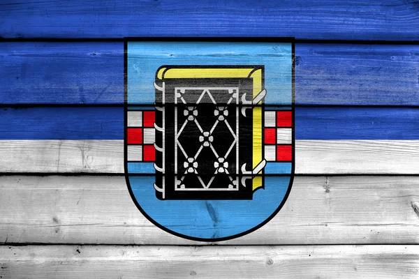 Zászló Bochum címere, Németország — Stock Fotó