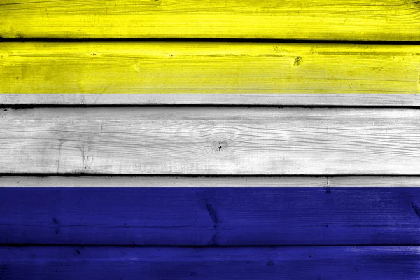 Flag of Daule, Ecuador, painted on old wood plank background — Stock Photo, Image