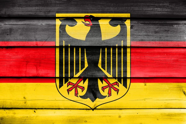 Прапор Німеччини з гербом — стокове фото
