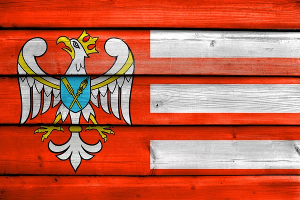 Bandera del Condado de Gniezno, Polonia — Foto de Stock