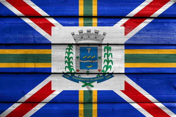 Governador Valadares, Minas Gerais állam, Brazília zászlaja — Stock Fotó