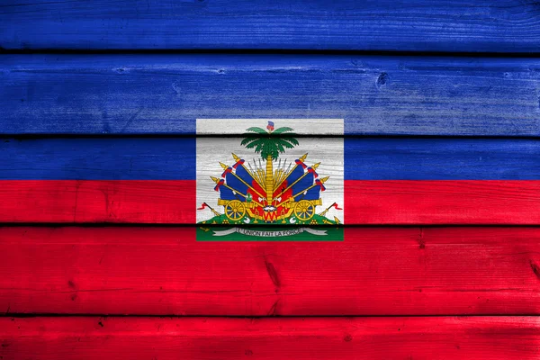 Flag of Haiti with Coat of Arms — Stock Photo, Image