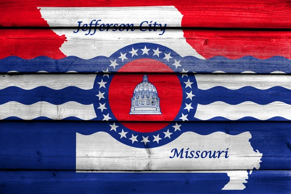 Flagge der Stadt Jefferson, Missouri, USA — Stockfoto