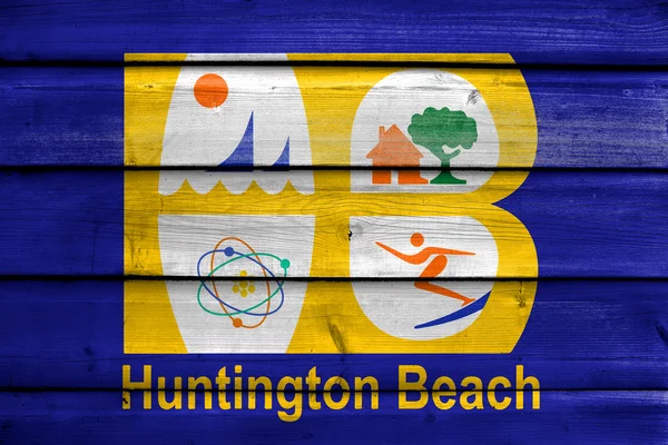 Bandeira de Huntington Beach, California, USA — Fotografia de Stock