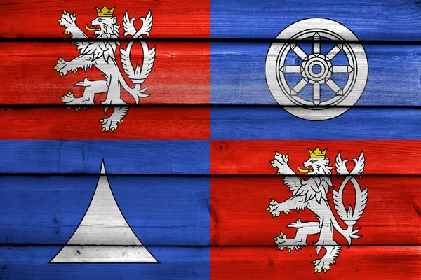 Bandeira da região de Liberec, Checoslováquia — Fotografia de Stock