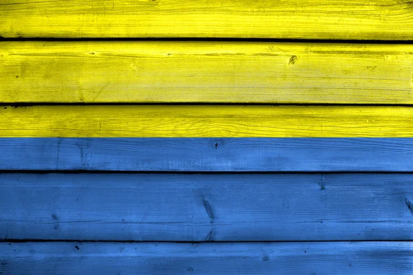 Vlag van Latacunga, Ecuador, geschilderd op oude houten plank achtergrond — Stockfoto