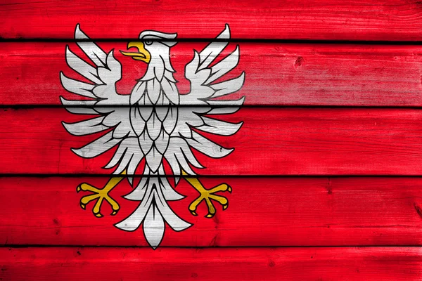 Flagga Masoviens vojvodskap, Polen — Stockfoto