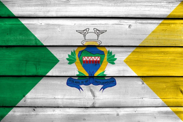 Flagga Santa Leopoldina, Espirito Santo stat, Brasilien — Stockfoto