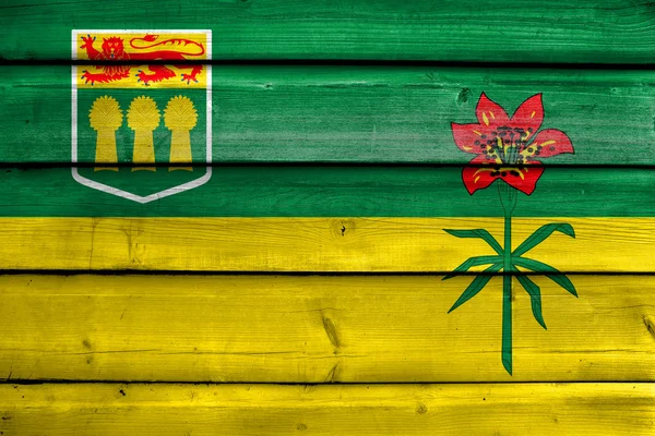 Vlag van de provincie Saskatchewan, Canada — Stockfoto