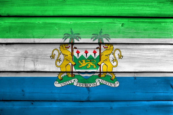 Bandiera della Sierra Leone con Stemma — Foto Stock