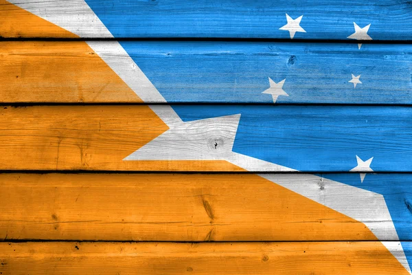 Σημαία της Tierra del Fuego επαρχία, Αργεντινή — Φωτογραφία Αρχείου