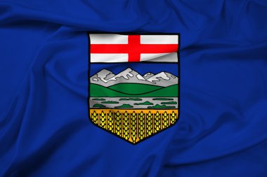 Alberta eyaletinde, Kanada bayrağı sallayarak