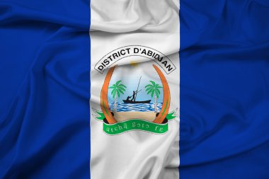 Dalgalanan bayrak Abidjan, Fildişi Sahili