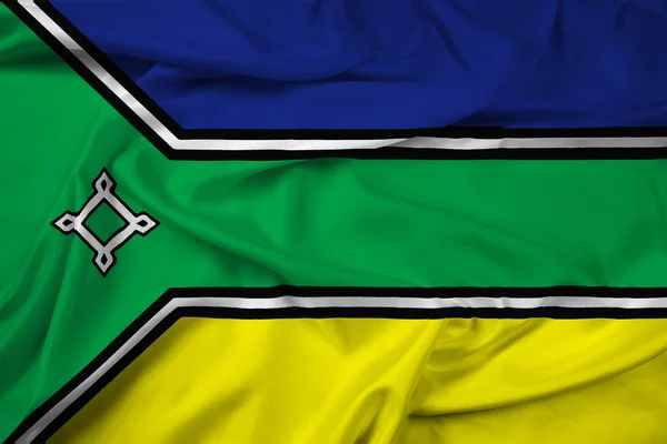 Bandiera sventolante dello Stato di Amapa, Brasile — Foto Stock