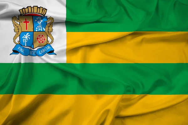 Viftande flagga över Aracaju, Sergipe, Brasilien — Stockfoto