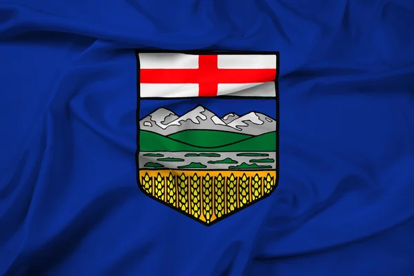 Viftande flagga i provinsen Alberta i Kanada — Stockfoto