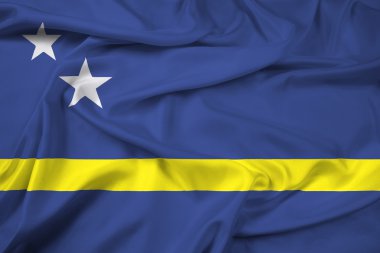 Curacao bayrağı sallayarak