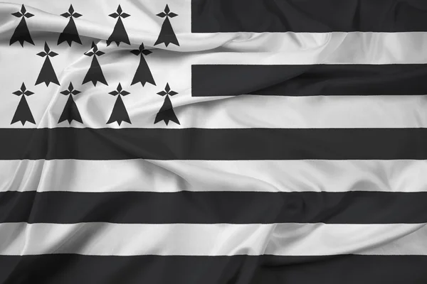 Waving Flag of Brittany, France — Stock Photo, Image
